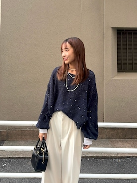 「URBAN RESEARCH（アーバンリサーチ）のアイテム（ショルダーバッグ）」を使った、菜乃さん（レディース・155cm）の秋コーディネート