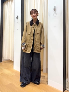 「アイテム（その他アウター）」を使った、菜乃さん（レディース・155cm）の秋コーディネート