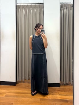 「LAATO（ラート）のアイテム」を使った、菜乃さん（レディース・155cm）の夏コーディネート