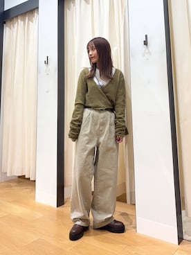 「厚底」｜菜乃さん（レディース・155cm）の秋コーディネート