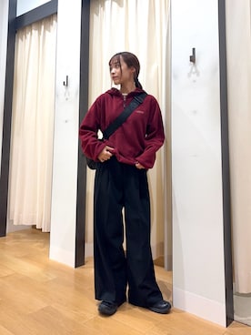 「ハーフジップ」｜菜乃さん（レディース・155cm・20代）の秋コーディネート