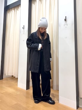 「アイテム（アクセサリー）」を使った、菜乃さん（レディース・155cm）の秋コーディネート