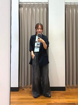 「URBAN RESEARCH（アーバンリサーチ）のff by decor urban research　Onyx6 choker（ネックレス、ブラック系）」を使った、菜乃さん（レディース・155cm）の夏コーディネート