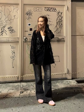 「イチ推しジャケットスタイル」｜「アイテム（スニーカー）」を使った、菜乃さん（レディース・155cm）の秋コーディネート