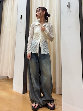 「OOFOS（ウーフォス）のアイテム」を使った、菜乃さん（骨格ウェーブ・レディース・150cm）の夏コーディネート