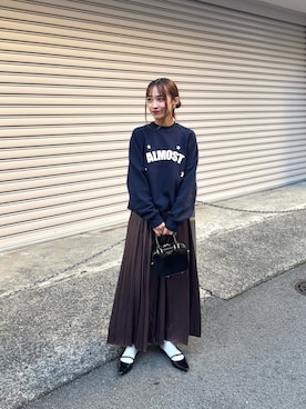 「URBAN RESEARCH（アーバンリサーチ）のアイテム」を使った、菜乃さん（レディース・155cm）の秋コーディネート