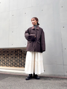 「アイテム（ダウンジャケット/コート）」を使った、菜乃さん（レディース・155cm・20代）の秋コーディネート