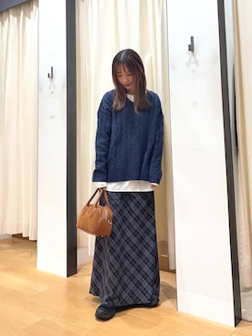菜乃さん（骨格ウェーブ・レディース・155cm）の秋コーディネート