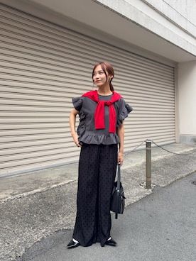 「RODE SKO（ロデスコ）のアイテム」を使った、菜乃さん（レディース・155cm）の夏コーディネート
