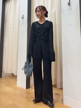「アイテム（ローファー）」を使った、菜乃さん（レディース・155cm・20代）の夏コーディネート