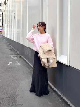 「アイテム（その他アウター）」を使った、菜乃さん（レディース・155cm・20代）の冬コーディネート