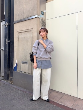 「URBAN RESEARCH（アーバンリサーチ）の『一部別注カラー』NOMADIS　LATT（バックパック/リュック、ブラック系）」を使った、菜乃さん（レディース・155cm）の冬コーディネート