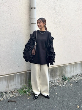 「LAATO（ラート）のアイテム」を使った、菜乃さん（レディース・155cm）の冬コーディネート