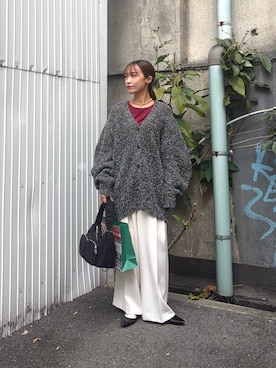 「LAATO（ラート）のアイテム」を使った、菜乃さん（レディース・155cm）の冬コーディネート