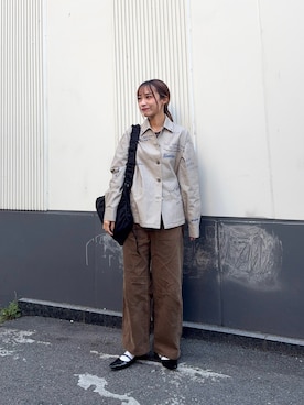 「LAATO（ラート）のアイテム」を使った、菜乃さん（レディース・155cm）の秋コーディネート