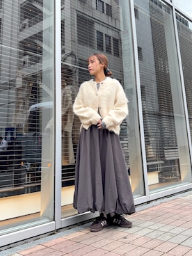 「URBAN RESEARCH（アーバンリサーチ）のアイテム（カーディガン/ボレロ）」を使った、菜乃さん（レディース・155cm）の秋コーディネート