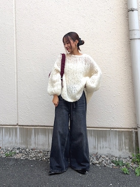 「アイテム（キャミソール）」を使った、菜乃さん（レディース・155cm）の秋コーディネート