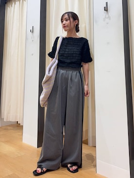 「アーバンリサーチ」｜菜乃さん（レディース・155cm）の夏コーディネート