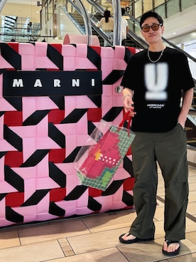 「CALEE（キャリー）のアイテム（アクセサリー）」を使った、jandyyyさん（メンズ・183cm）の夏コーディネート