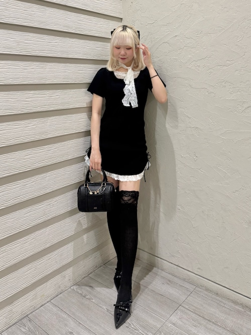 one after another NICE CLAUP ワンピース 半袖 「Lace Collection