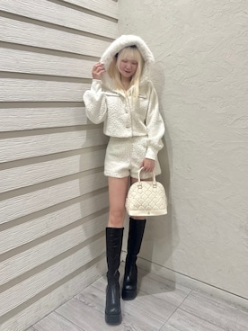 「アイテム（ヘアピン）」を使った、naoさん（レディース・163cm）の冬コーディネート