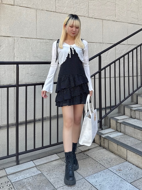 フリルキャミワンピースとボレロのセット