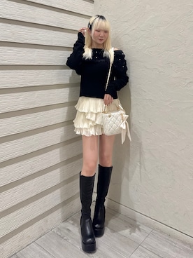 「アイテム（ヘアピン）」を使った、naoさん（レディース・163cm）の冬コーディネート