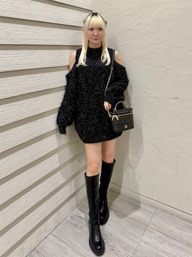 「アイテム（ヘアアクセサリー）」を使った、naoさん（レディース・163cm）の秋コーディネート