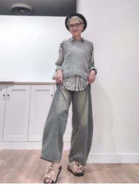 「H&M（エイチ・アンド・エム）のアイテム（シャツ/ブラウス）」を使った、hiromi99999さん（レディース・162cm）の春コーディネート
