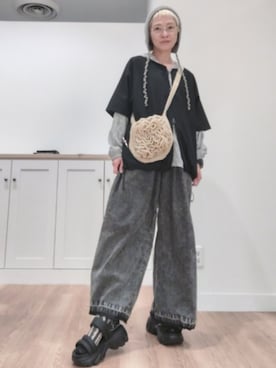 「ニットバッグ」｜hiromi99999さん（レディース・162cm）の春コーディネート