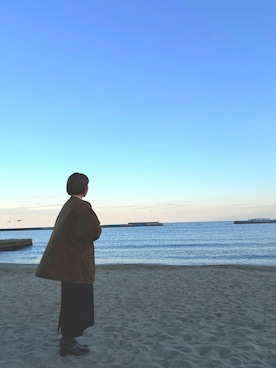 「アイテム（ノーカラーコート）」を使った、mzktrmさん（レディース・150cm）の秋コーディネート