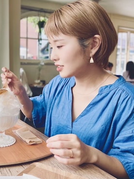 「アイテム（シャツワンピース）」を使った、mzktrmさん（レディース・150cm）の秋コーディネート