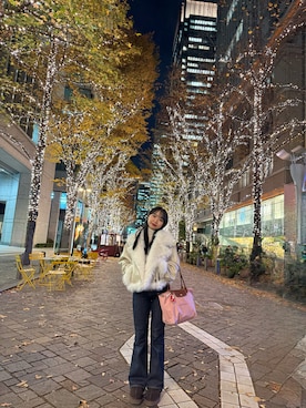 「アイテム（バッグ）」を使った、sharonccccccさん（レディース・158cm）の冬コーディネート