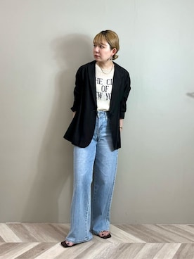 「アイテム（その他アウター）」を使った、YAMASHITAさん（レディース・156cm）の夏コーディネート
