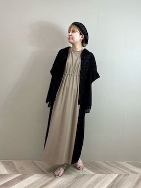「Gready Brilliant（グレディブリリアン）のヘマタイトネックレス（ネックレス）」を使った、YAMASHITAさん（レディース・156cm）の夏コーディネート