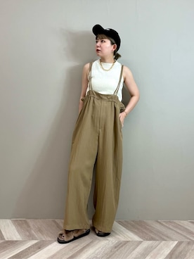 「Gready Brilliant（グレディブリリアン）のＭｉｘチェーンネックレス（ネックレス）」を使った、YAMASHITAさん（レディース・156cm）の夏コーディネート