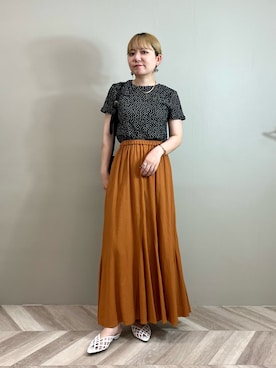 「アイテム（スカート）」を使った、YAMASHITAさん（レディース・156cm）の夏コーディネート