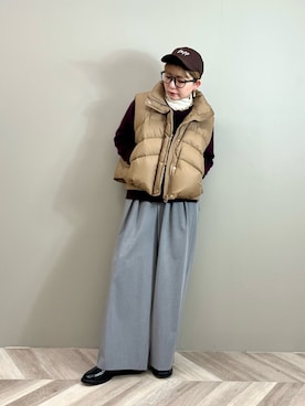 「アイテム（ローファー）」を使った、YAMASHITAさん（レディース・156cm）の秋コーディネート