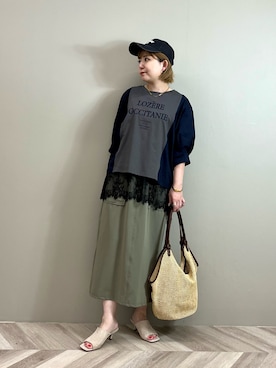 「Gready Brilliant（グレディブリリアン）のアイテム」を使った、YAMASHITAさん（レディース・156cm）の春コーディネート