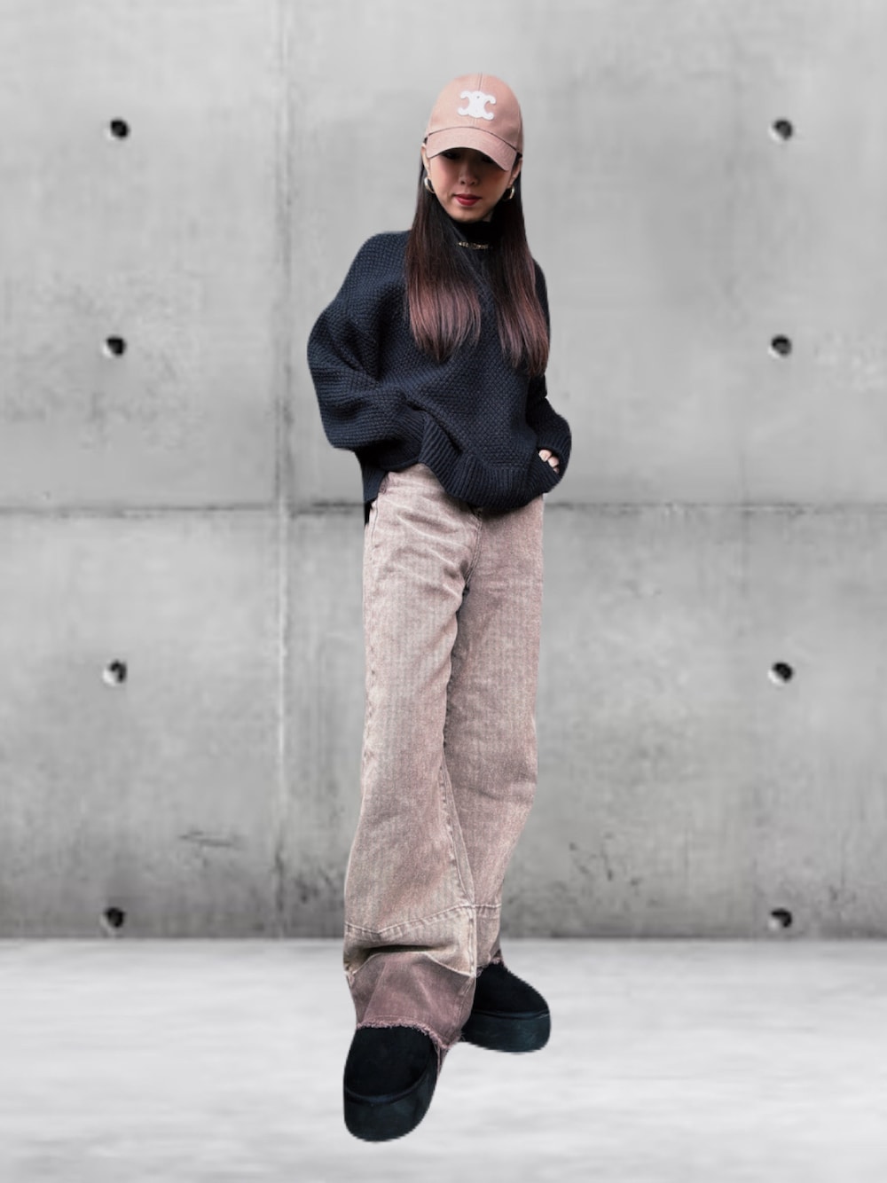 CELINE ベージュ ベースボールキャップ CELINEのキャップ（ベージュ系）を使った人気ファッション