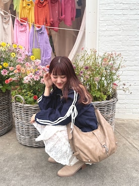 「w closet（ダブルクローゼット）のアイテム（ジャケット/アウター）」を使った、erina yamshitaさん（レディース・160cm）の春コーディネート