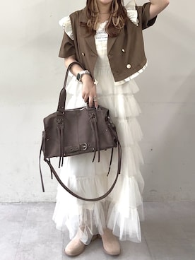 「w closet（ダブルクローゼット）のアイテム（ジャケット/アウター）」を使った、erina yamshitaさん（レディース・160cm）の春コーディネート
