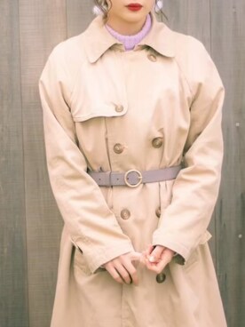 「ファッションの力を信じよう」｜「アイテム（トレンチコート）」を使った、𝐍𝐨𝐚𝐡さん（レディース・163cm）の冬コーディネート