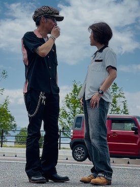 「FULLCOUNT（フルカウント）のアイテム」を使った、futorockさん（メンズ・177cm）の夏コーディネート