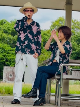 「Ray-Ban（レイバン）のアイテム」を使った、futorockさん（メンズ・177cm）の夏コーディネート