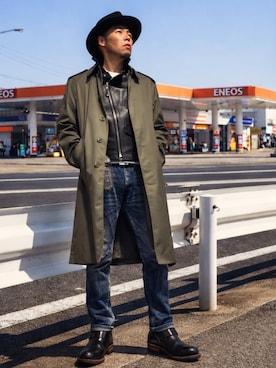 「glamb（グラム）のアイテム」を使った、futorockさん（メンズ・177cm）の冬コーディネート