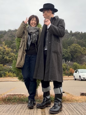 「no brand（ノーブランド）のアイテム」を使った、futorockさん（メンズ・177cm）の冬コーディネート