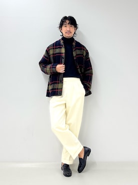「NOLLEY’S（ノーリーズ）のアイテム」を使った、NISHINOさん（メンズ・178cm）の秋コーディネート
