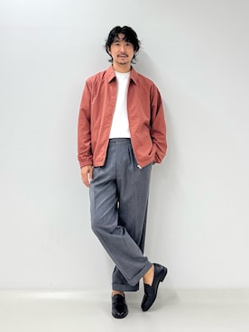 「NOLLEY’S（ノーリーズ）のアイテム」を使った、NISHINOさん（メンズ・178cm）の秋コーディネート