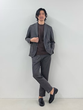 「NOLLEY’S（ノーリーズ）のアイテム」を使った、NISHINOさん（メンズ・178cm）の春コーディネート